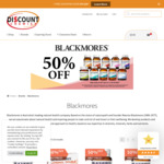 50% off Blackmores Range + Delivery ($0 with $99 Order) @ Discount Chemist