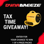 Win 1 of 4 Dynabreeze Power Dryers Worth $160 Each from Tradeware