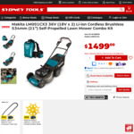 Makita LM001CX3 36V Mower Kit $1499 (Was $2849) + Delivery ($0 C&C) @ Sydney Tools