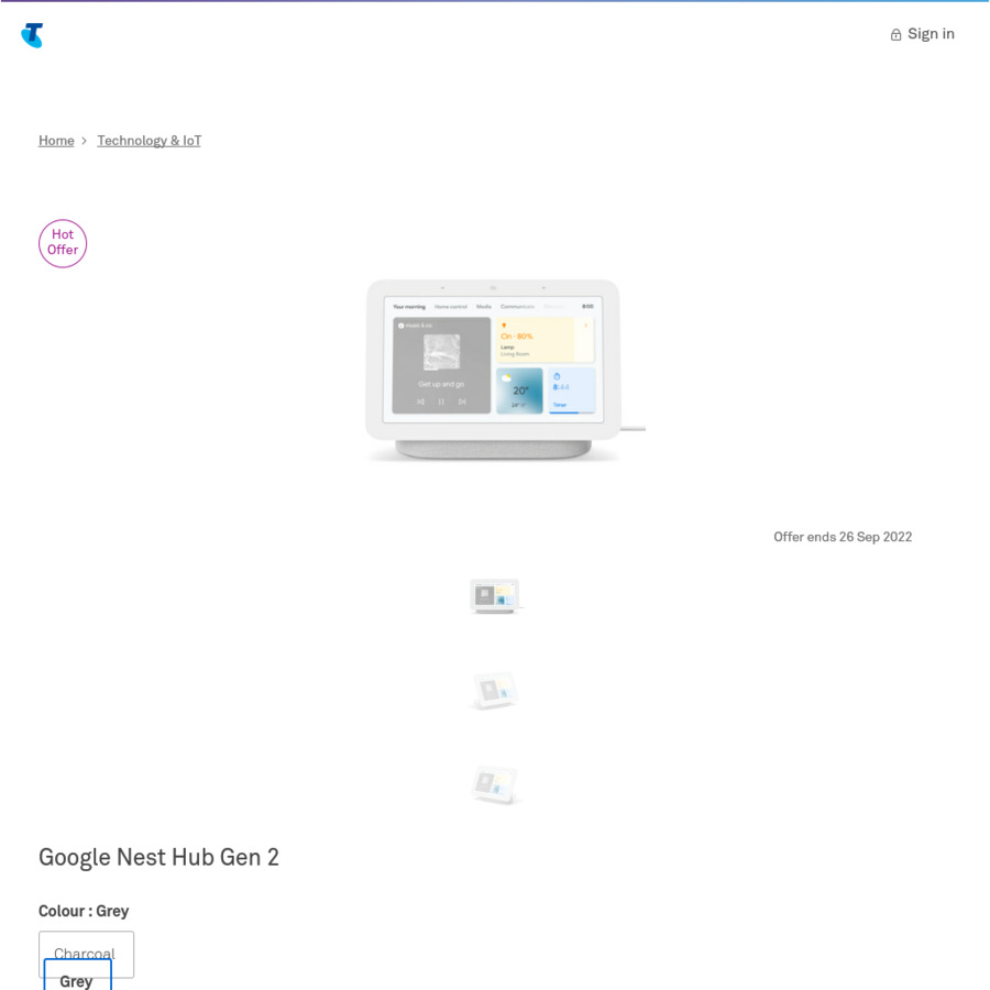 Buy the Google Nest Hub (Gen 2) Smart Home Display - Telstra
