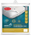Tontine Comfortech Cotton Quilted Pillow Protector, White, Pack of 2 $19.95 + Delivery ($0 with Prime/ $39 Spend) @ Amazon AU