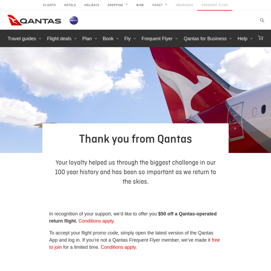 $50 Discount On Qantas Return Flights, 12-Month Status Credit Extension ...