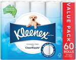 Kleenex Complete Clean Toilet Paper with CleanRipple 60 Pack $18 + Delivery ($0 with Prime/ $39 Spend) @ B Store's via Amazon AU