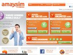 Amaysim 15% off 1st Order for New Customers for All Mobile Broadband, As You Go or Unlimited