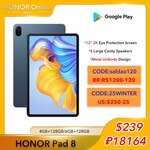 Honor Pad 8 (12" 2K, Android 12, 6GB/128GB, SD680, Widevine L1) US$251.70 (~A$366.96) Delivered @ Honor Online AliExpress
