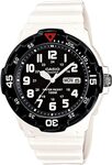 [Back Order] CASIO MRW-200HC-7B Mens Black Analog Quartz Watch, White Band $30 + Shipping ($0 with Prime/ $39 Spend) @ Amazon AU
