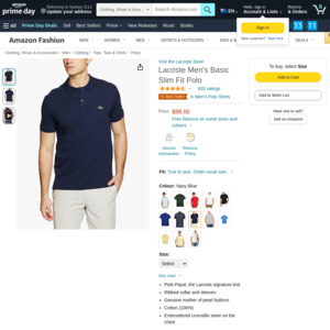 Amazon t hotsell shirt lacoste