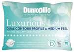 Dunlopillo Latex Contour & Medium Feel or Medium Profile Firm Pillow $88.40 + Delivery ($0 SYD C&C) @ Peter’s of Kensington