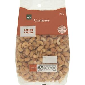 Roasted Cashews 750g (Salted or Unsalted) $10 @ Woolworths