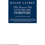 Ralph Lauren Up to 50% Off Store Wide Summer Sale