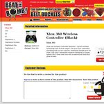 Beat The Bomb - XBOX 360 Wireless Controller Black $34.24 Delivered - Limit 1 Per Customer