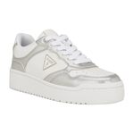 GUESS Women's Miram Sneaker: White Silver, Size US8 - $34.75 + Delivery ($0 with Prime/ $59 Spend) Delivered @ Amazon AU