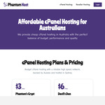 cPanel hosting (5–15 GB Storage, unlimited sites/emails) from $3/mo @ PhantomHost
