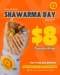 [VIC] $8 Tawooq (Chicken) Wrap on 15 Oct (Usually $16) @ Tawooq, Brunswick East