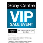 Sony Centre VIP Sales TV Cost + $1 28 August Wednesday 2 HOURS Only 6-8pm Nunawading [VICTORIA]