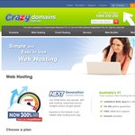 Crazy Domains Unlimited Web Hosting - $3.99/Month Save $1