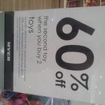 Myer 60% off The Second Toy When You Buy 2