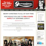 5 X 200g Bags of Geronimo Jerky's Award Winning Beef Jerky Any Flavours- $85 Plus Postage
