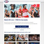 Two Weeks Free AFL Live Pass (Watch Games Free)