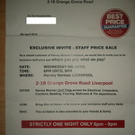 Harvey Norman Staff Price Sale - Wednesday 6PM-9PM (Liverpool NSW)