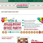 Win a Krispy Kreme Office Party (donuts, milkshakes, balloons)