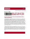 Border's Offer - 20% off Selected Donna Hay Titles