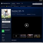 Madden 15 PS4 on Sale $47.95 on AU PSN Store