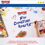 50% off Store Wide -Riot Art & Craft -Members -Free Membership Available -TTP SA- Check Others