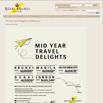 Cheap Flights to London/Dubai/Manila/Vietnam from $668 Return Via Royal Brunei Airlines