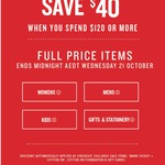 Cotton On - Spend $80 & Save $20 (24hrs Only)