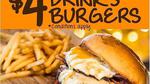 $4 Drinks & $4 Burgers @ TreeHouse (ACT)
