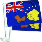 2x The Simpsons Australian Boot and Bum Car Flags $22 Delivered @ Burubado