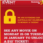 See Any Movie on 25/01 - 26/01 Only & Unlock a $12 Ticket @ Event with CineBuzz Membership