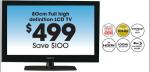 32" LCD TV Full HD 1080p 100Hz $499 at Target