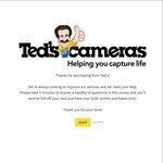 Ted's Cameras 5 Min Survey FREE $50 Online Coupon (Min Spend $200)