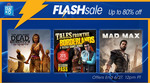 [US] PSN Flash Sale (PS4) Arkham Knight USD $12 (~AUD $16), Mad Max USD $16 (~$21 AUD), TWD Michonne USD $7 (~AUD $9)