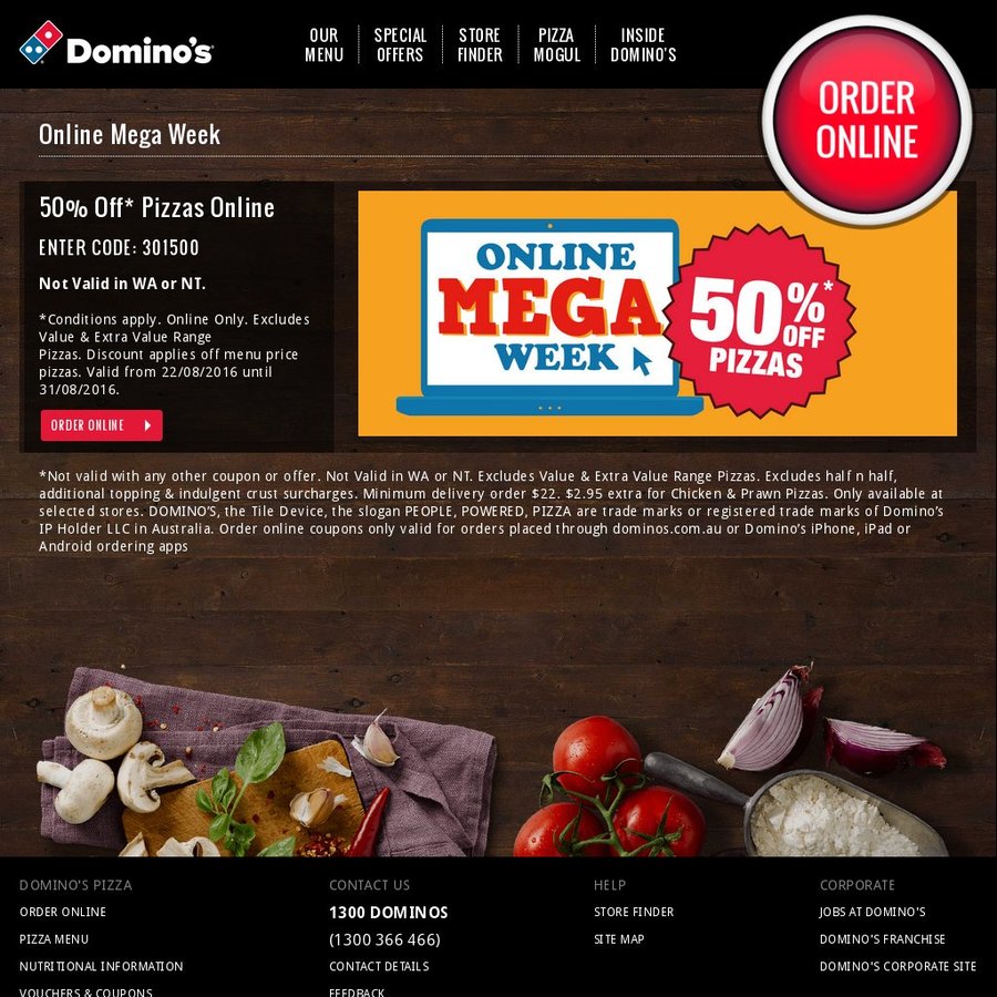 Dominos coupons ozbargain