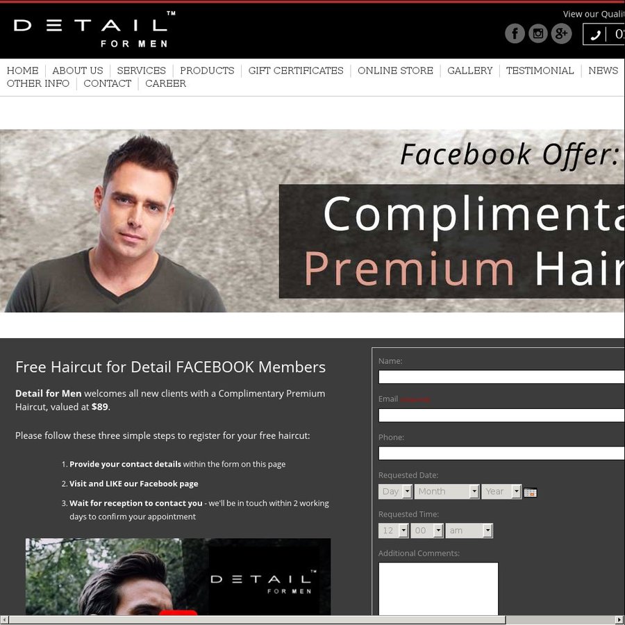 Free Haircut And Blowdry Worth 89 Detail For Men Sydney Cbd