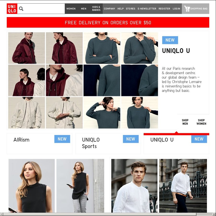 Uniqlo - Free Shipping (No Minimum Spend) - OzBargain