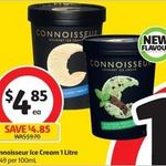 ½ Price Connoisseur Ice Cream Tubs 1L $4.85 @ Coles 