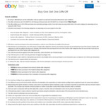 Buy One Get One 10% off Selected Categories @ eBay