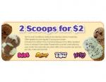 2 scoops of icecream for $2 - @ WENDYS