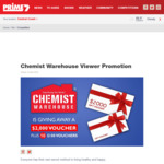Win a $2,000 or 1 of 10 $100 Chemist Warehouse Vouchers from Seven Affiliate Sales [ACT/NSW/QLD/VIC/WA]