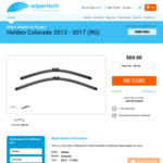 Wipertech Aeroflex Wiper Blades for Holden Colorado (Front Pair) $19 Delivered - Wipertech