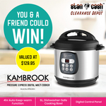 Win 1 of 2 Kambrook Pressure Express Digital Multi Cookers Worth $129.95 from Stan Cash