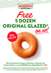 Book a Krispy Kreme Fundraiser in November or December & Mention Flyer to Receive 5 Free Bonus Dozen Original Glazed Donuts