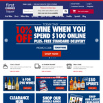 10% off Wine When You Spend $100 + Free Delivery @ First Choice Liquor Online