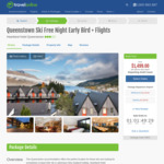 7 Day Queenstown Full Ski Package Incl Flight from Melb Syd GC for $1500 Per Pax, July and Aug Dates @ Travel Online