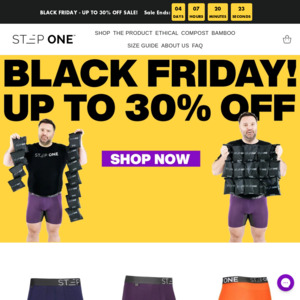Step One Jocks up to 30% off Black Friday Sale - OzBargain