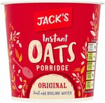Jack's Instant Oats Porridge Cups 55g 12-Pack $3 + Delivery ($0 in-Store) @ The Reject Shop